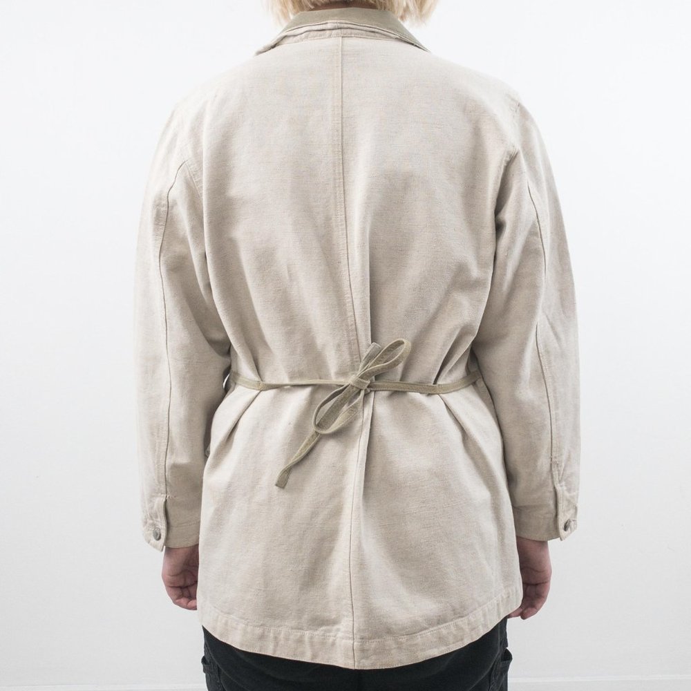 Vintage 90s GAP M Field Utility Jacket Natural - Picture 6 of 14